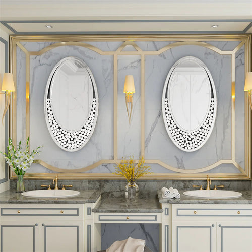 miroir décoratif ovale en forme de larme pour intérieur - vue 7 sur 6