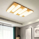 plafonnier led moderne en bois véritable 4/6/9 têtes luminaire intérieur