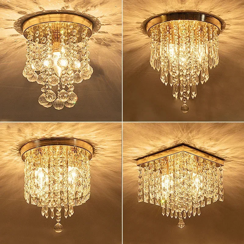 LED-Deckenleuchte aus Holz im modernen Boho-Stil mit elegantem Kristall - vue 5 sur 20