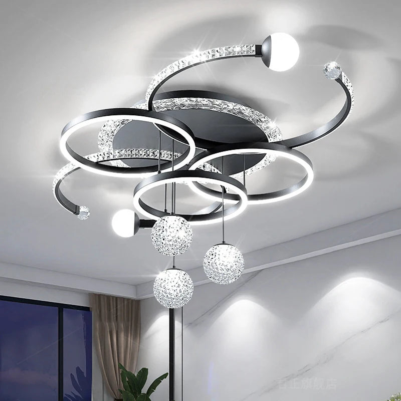 lustre moderne intelligent led décoratif - vue 2 sur 10