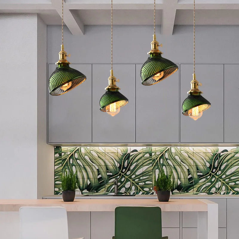 lustre en verre minimaliste éclairage créatif design suspendu - vue 2 sur 14