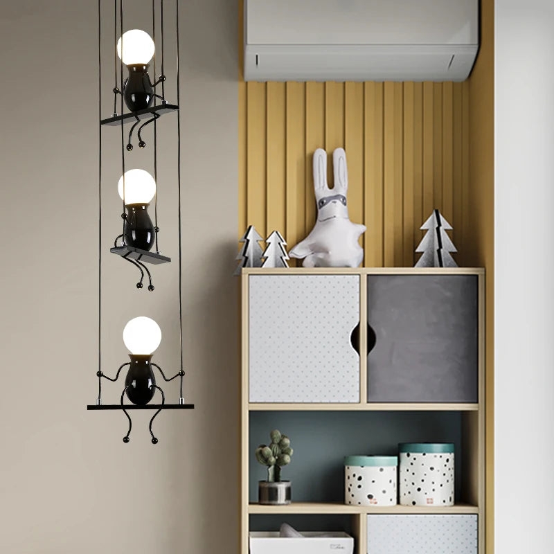 suspension moderne en fer pour décoration nordique - vue 3 sur 22