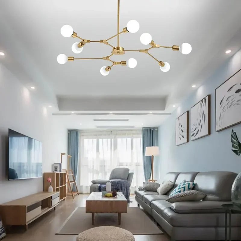 lustre moderne en forme d'arbre pour décoration intérieure - vue 6 sur 14