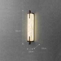Applique murale Led en laiton doré et marbre