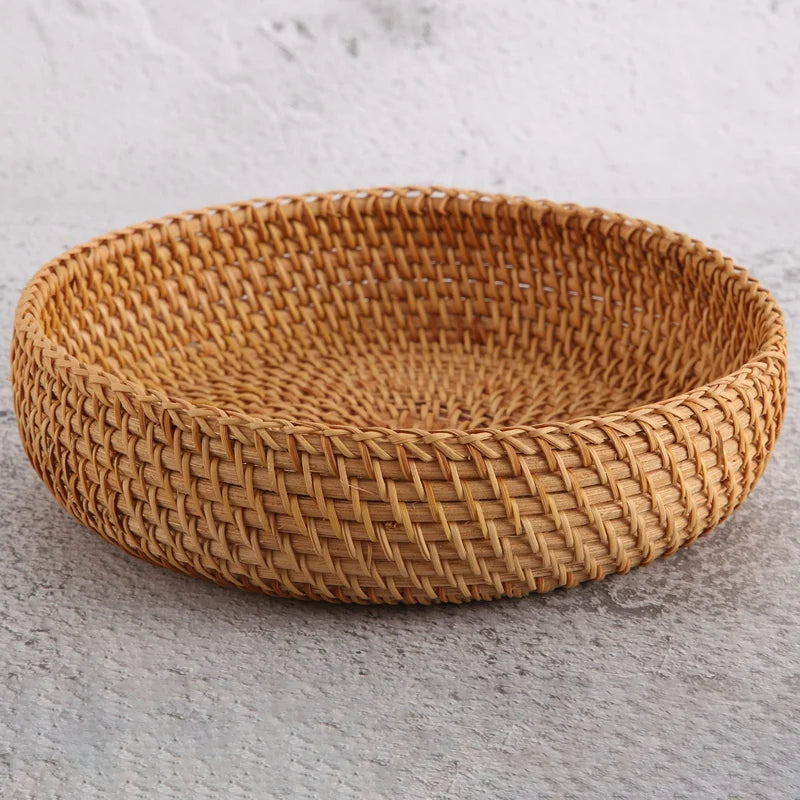 panier de rangement rond en rotin fait main pour lautomne - vue 4 sur 7