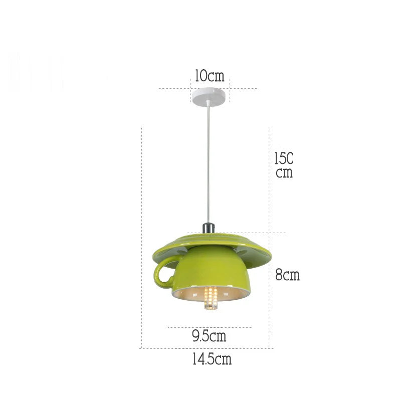 Moderne LED-Pendelleuchte aus Keramik in Teekannenform für die Küche - vue 19 sur 30
