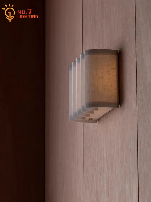 Wabi-sabi nordique individuel vague applique LED atmosphère tissu Art décoratif appliques murales salon chambre chevet escaliers