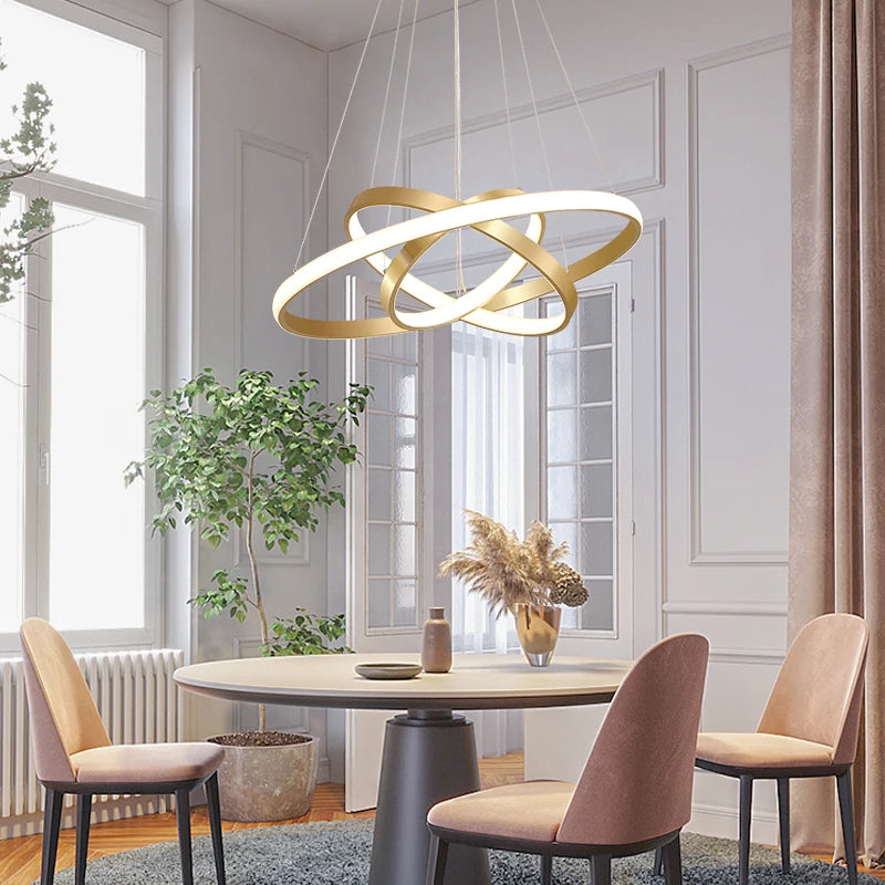 lustre moderne en style nordique avec télécommande et lumière led - vue 6 sur 30
