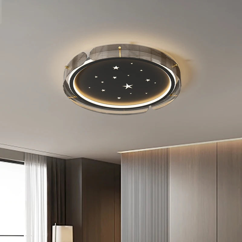 plafonnier led minimaliste avec ciel étoilé et design haut de gamme - vue 5 sur 7