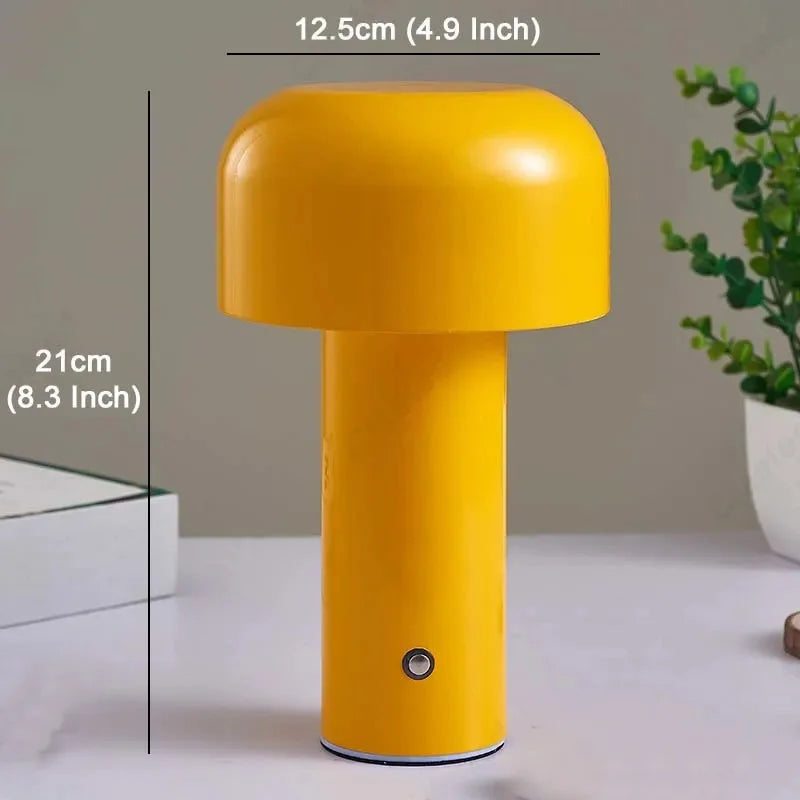 lampe de table champignon sans fil rechargeable variable type c