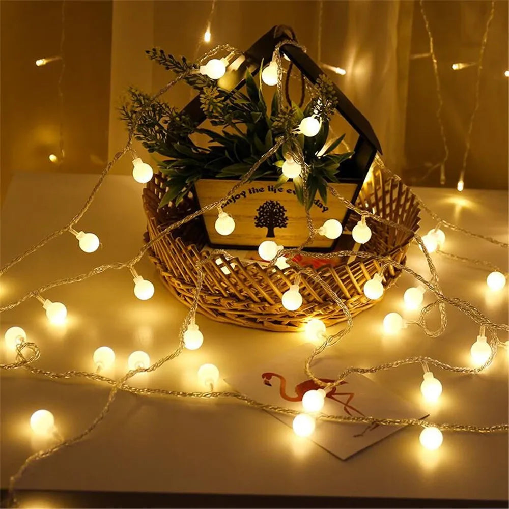 guirlande lumineuse à boules led pour mariage et jardin extérieur - vue 3 sur 9