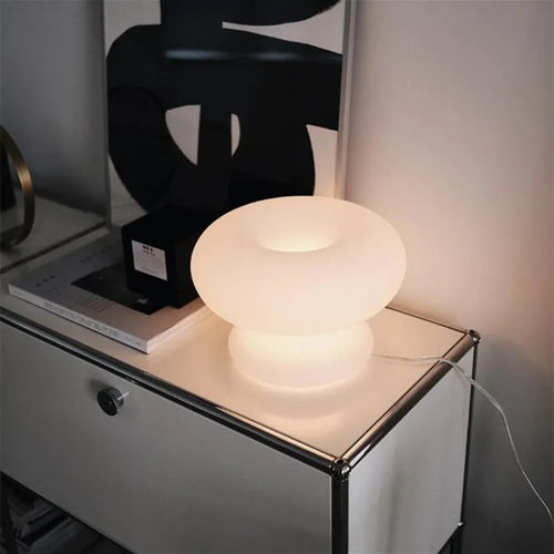 Tischlampe Pilzform aus Glas für Ihre stilvolle Inneneinrichtung - vue 4 sur 6