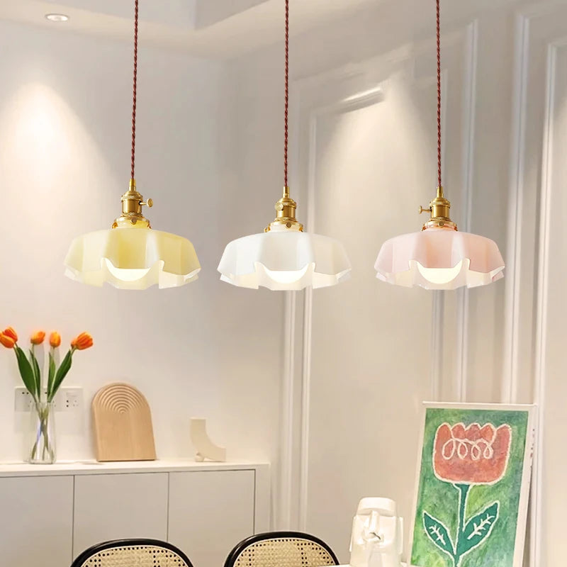 lustre plissé simple pour décoration intérieure éclairage doux - vue 3 sur 17