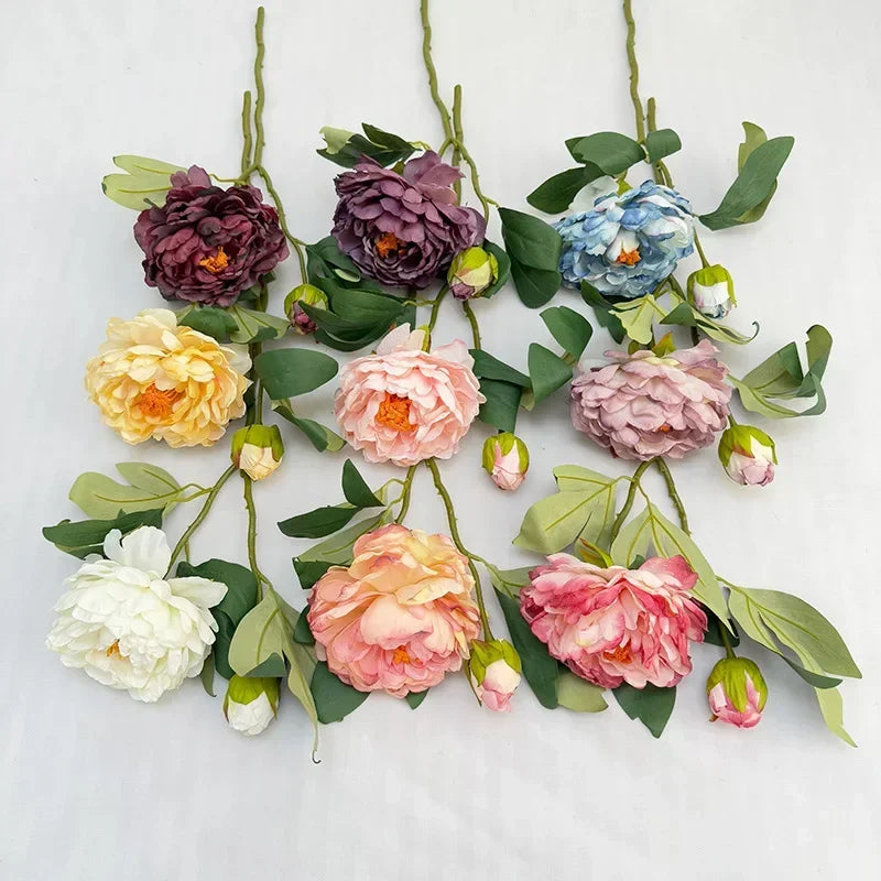 Fleurs artificielles en soie pour décoration de fête