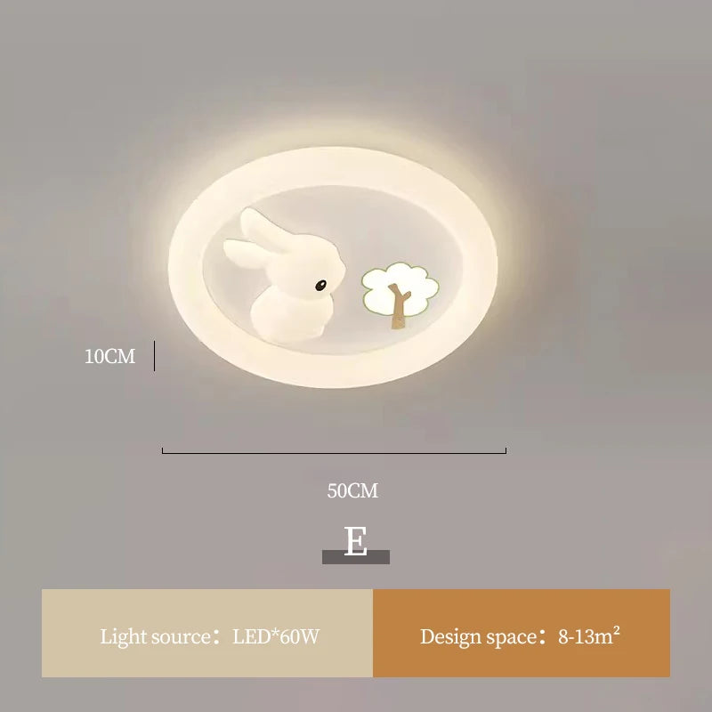 plafonnier lapin mignon pour chambre d'enfant moderne et chaleureuse
