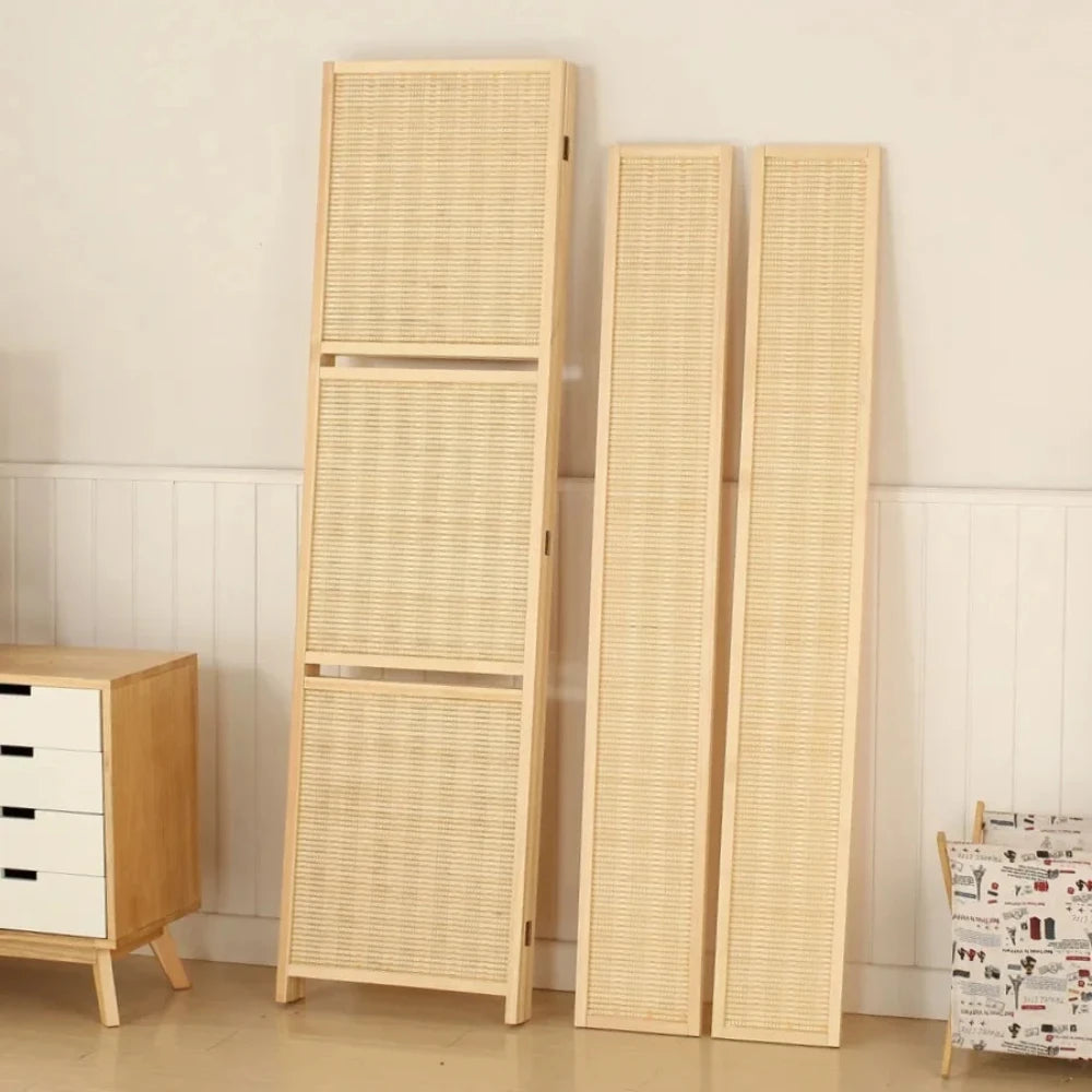 paravent mobile en bois massif moderne et élégant - vue 5 sur 5