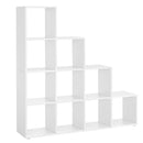 VASAGLE 10-Cube Bookcase, Bookshelf with Open Compartments, Storage Organiser for Decorations, Photos, Plants