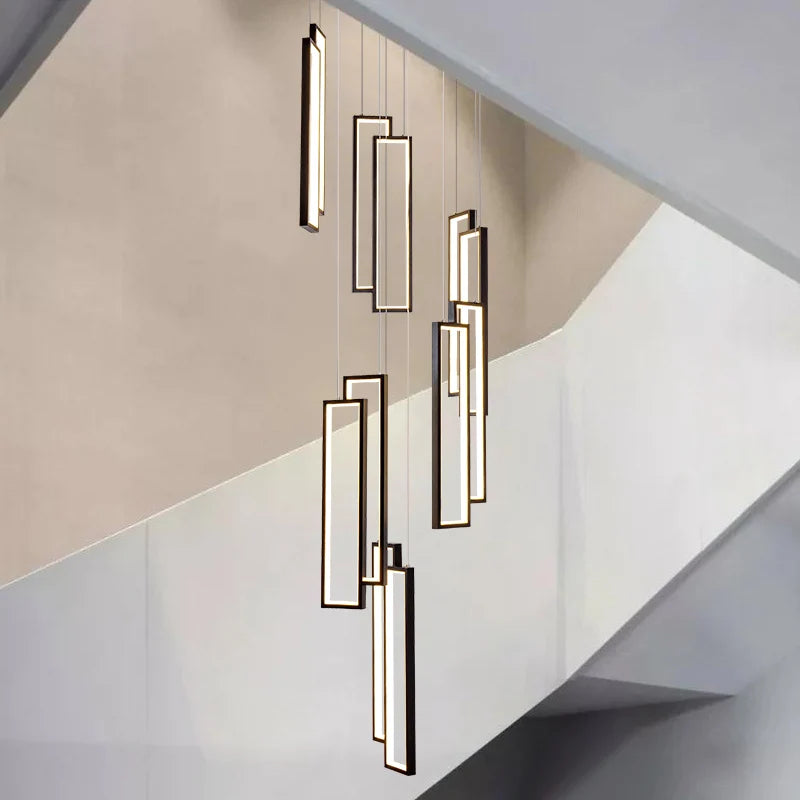lustre moderne à led pour décoration créative en duplex - vue 5 sur 9
