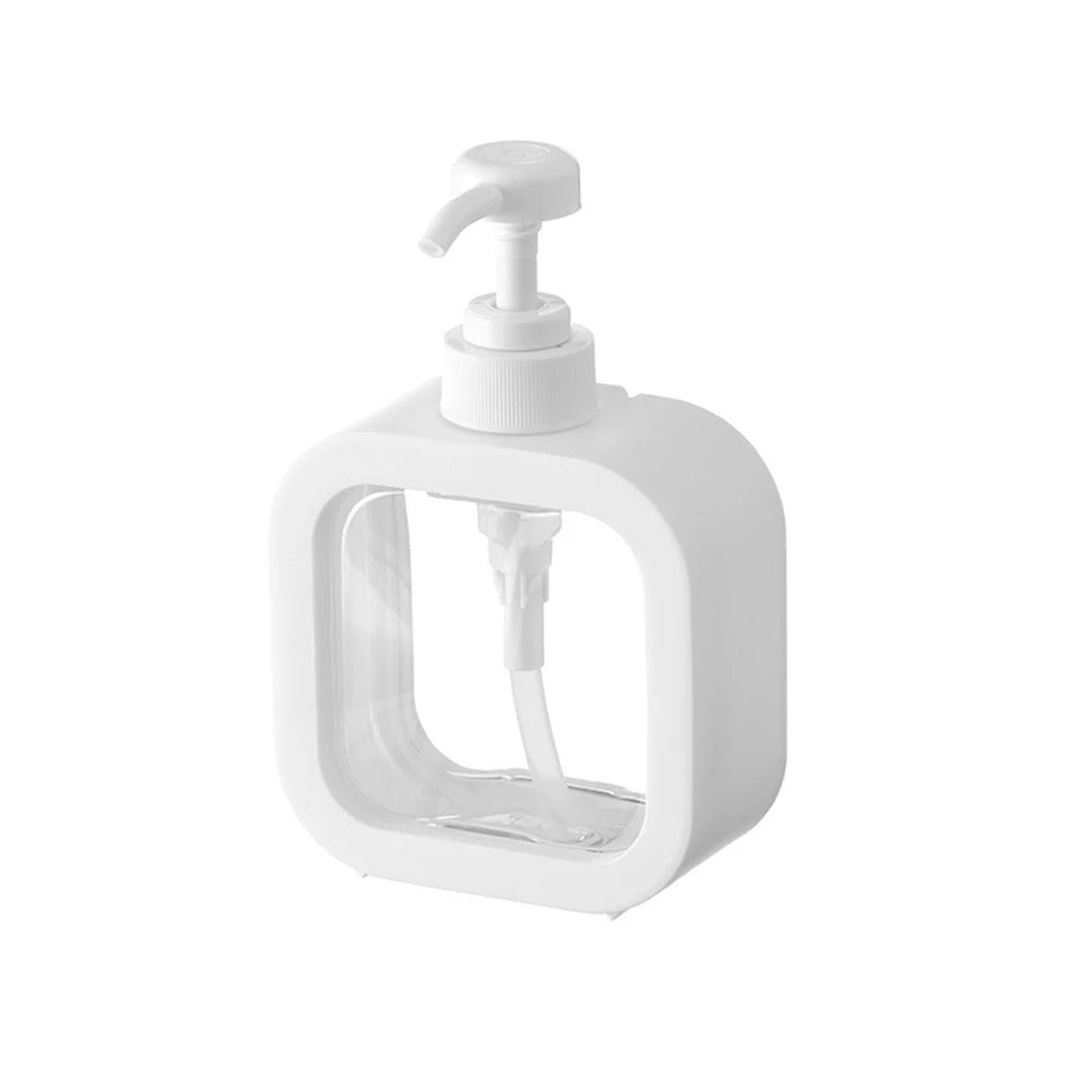 A large-capacity soap dispenser bottle, transparent visible plastic press bottle, suitable for travel, kitchen, bathroom - vue 8 sur 8