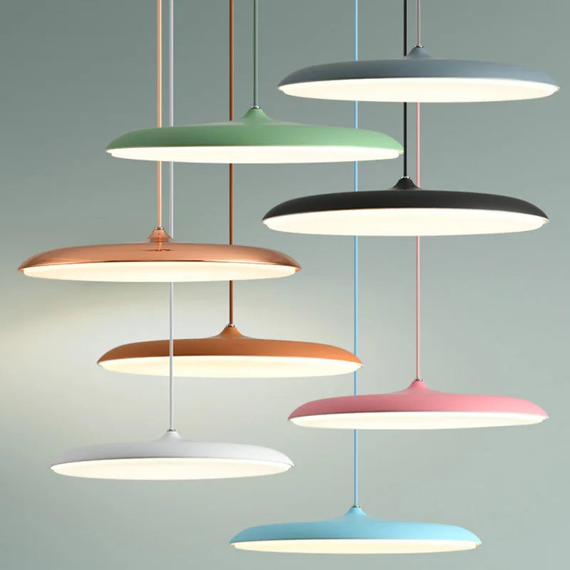 lampe led suspendue design nordique avec soucoupe volante - vue 4 sur 14