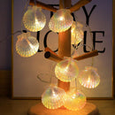 Lichterkette mit Muscheln für maritimes Dekor, Party und Hochzeit