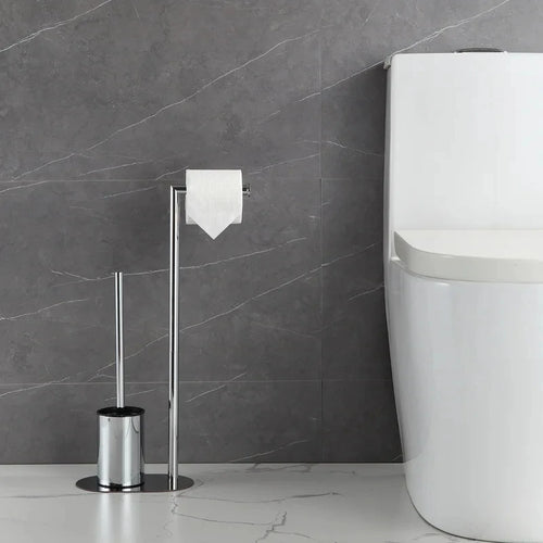 brosse de toilette en acier inoxydable avec support amovible