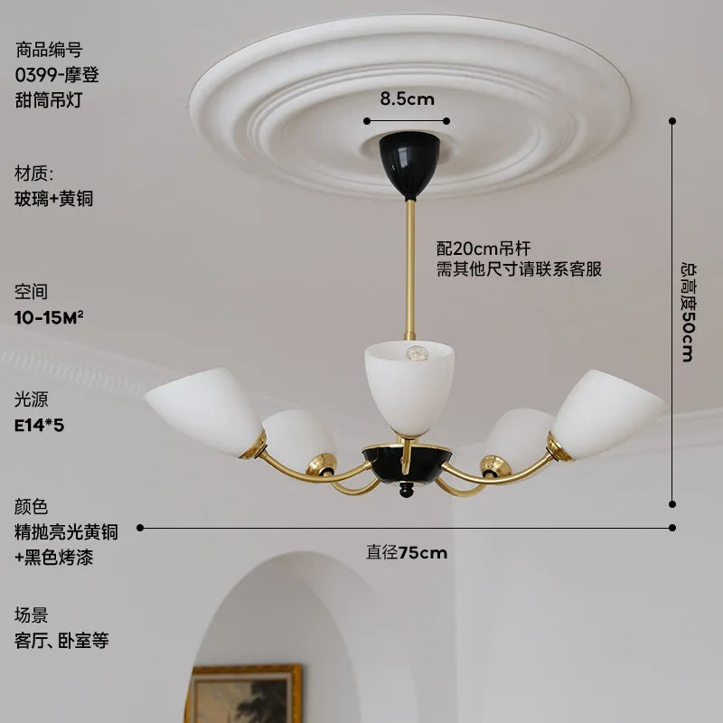 lustre à led moderne design nordique pour intérieur élégant - vue 9 sur 11