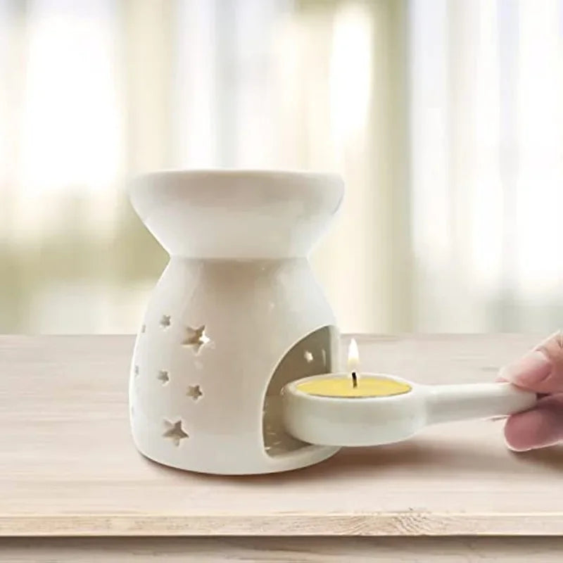 bougeoir en céramique pour bougie parfumée décoration intérieure élégante - vue 6 sur 9