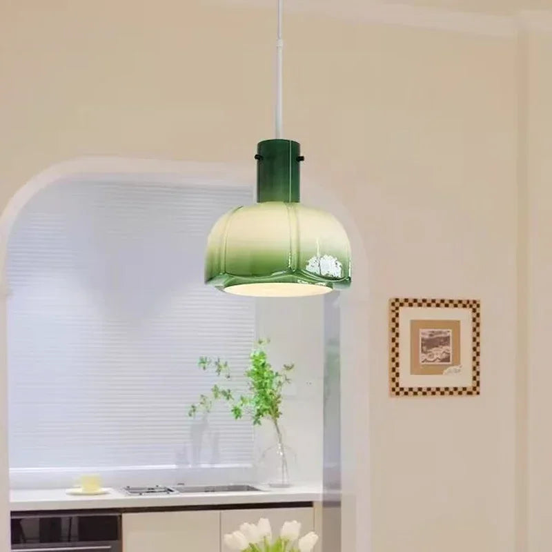 Suspension LED en verre au design nordique suspendu - vue 4 sur 11
