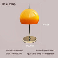 Retro-Tischlampe aus Farbverlaufglas im Bauhaus-Stil
