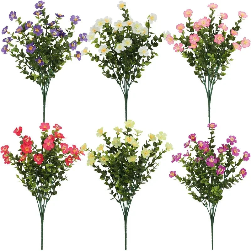lot de 3 bouquets d eucalyptus artificiels en soie décoration intérieure - vue 11 sur 24