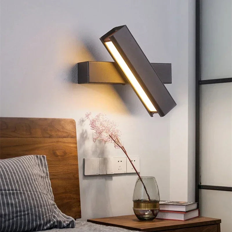 applique murale led moderne rotative pour décoration intérieure - vue 3 sur 12