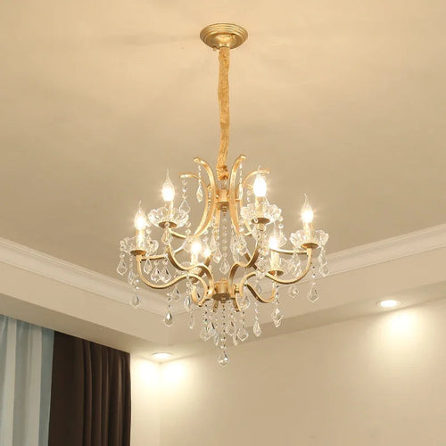 lustre en cristal moderne avec éclairage LED élégant - vue 6 sur 8