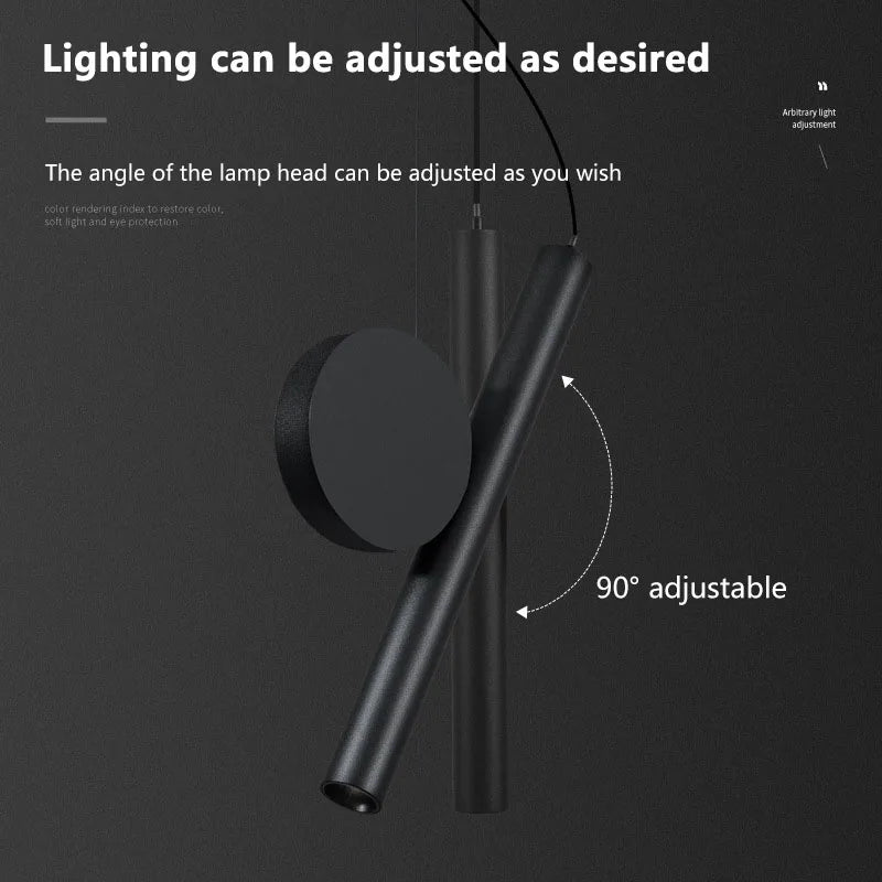 Suspension LED moderne câble réglable pour chevet salon allée étude Lustre intérieur décor à la maison luminaire Lustre - vue 8 sur 8