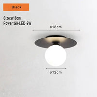 Plafonnier led or noir allée maison balcon 
(72 caractères)