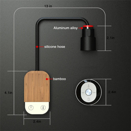Moderne nordische LED-Nachttischlampe wiederaufladbar mit Fernbedienung dimmbar - vue 3 sur 8