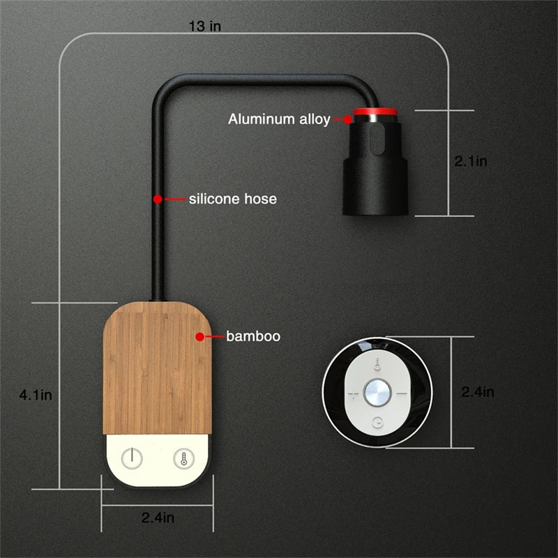 Moderne nordische LED-Nachttischlampe wiederaufladbar mit Fernbedienung dimmbar - vue 3 sur 8