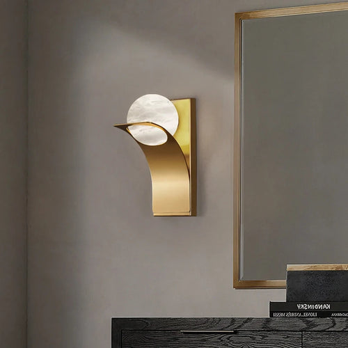 applique murale led en marbre naturel espagnol design moderne et luxueux