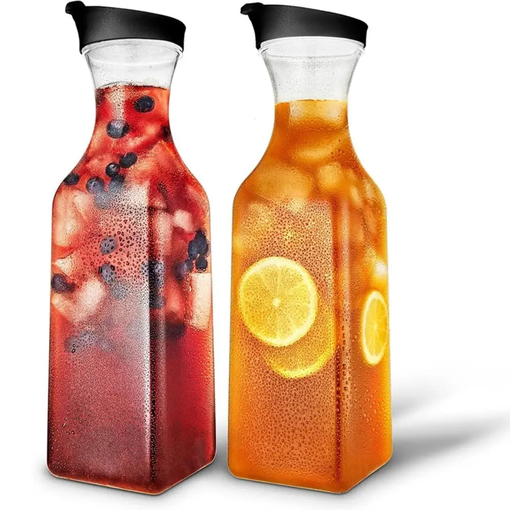 Carafe a jus plastique 1000ml avec couvercle refrigerateur