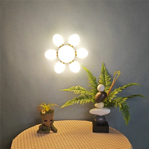 plafonnier moderne en verre pour éclairage décoratif intérieur - vue 5 sur 7