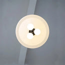 suspension en verre blanc laiteux forme fleur style bauhaus