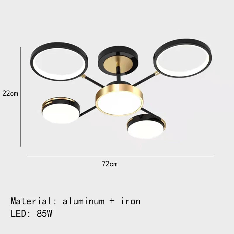 Minimalistische LED-Deckenleuchte 3 Farbtemperaturen dekorative Innenleuchte - vue 25 sur 30