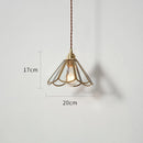 Nordische LED-Pendelleuchte aus Glas und goldenem Körper