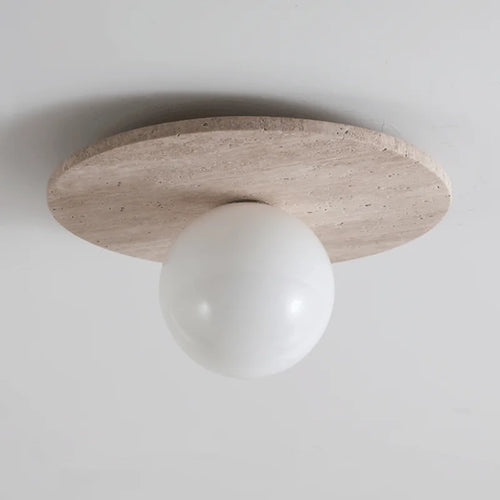 Wandleuchte im Retro-Design aus Naturstein mit dekorativer LED - vue 7 sur 6