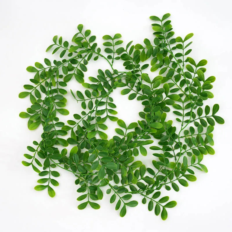 couronne de feuilles d'eucalyptus et glycine décorative pour fêtes - vue 5 sur 7