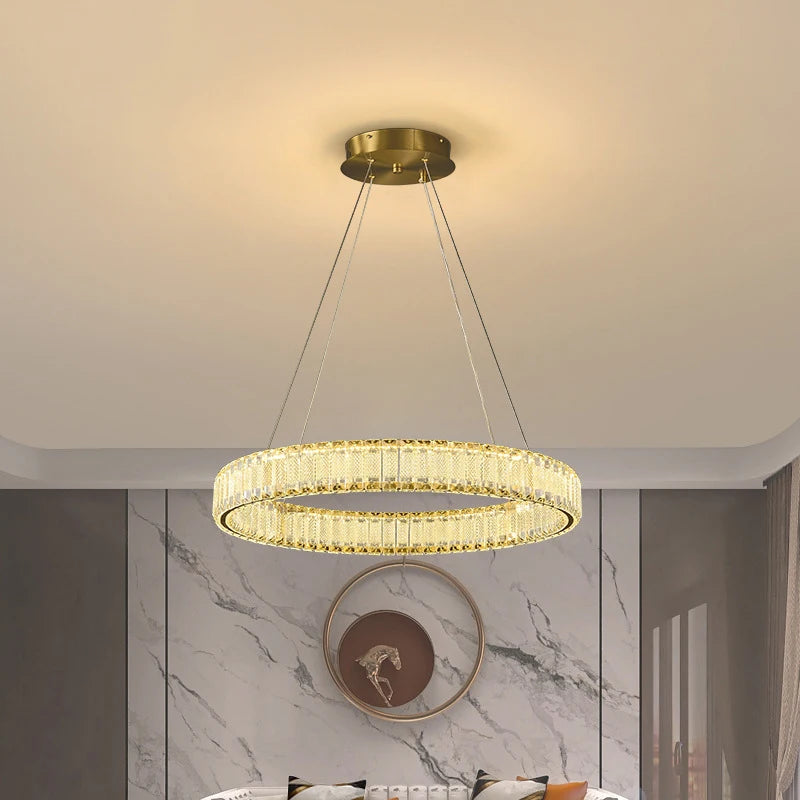 Moderner LED-Kronleuchter aus Kristall im Vintage-Stil für Villen - vue 5 sur 17