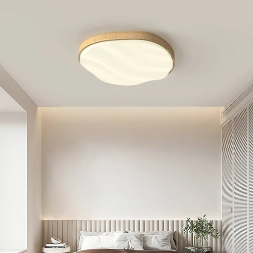 LED-Deckenleuchte im natürlichen Holzstil Warmweiß Vollspektrum - vue 3 sur 10