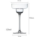 Verre cocktail margarita design élégant pied incliné