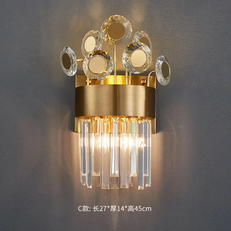 applique murale moderne en cristal de luxe décoration intérieure élégante - vue 8 sur 9