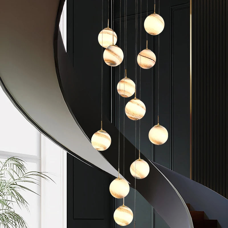 lustre boule coloré pour un éclairage moderne et élégant - vue 6 sur 14